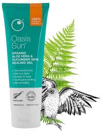 OASIS Organic Aloe Vera & Cucumber Skin Healing Gel 250ml